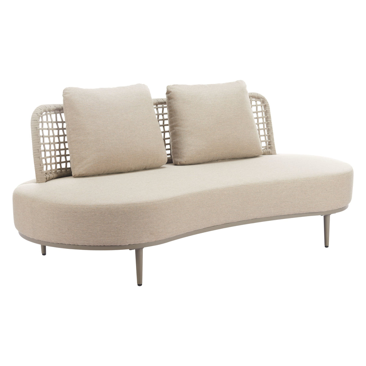 Ruhe Outdoor Patio Sofa, Beige