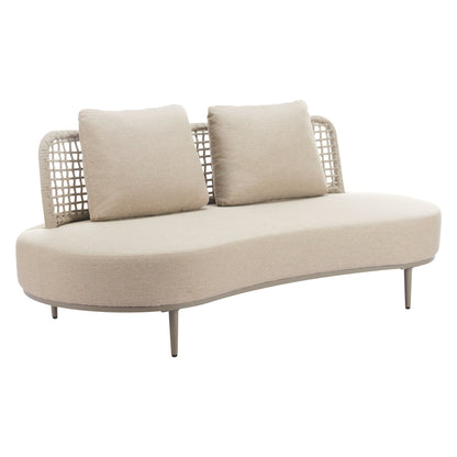 Ruhe Outdoor Patio Sofa, Beige