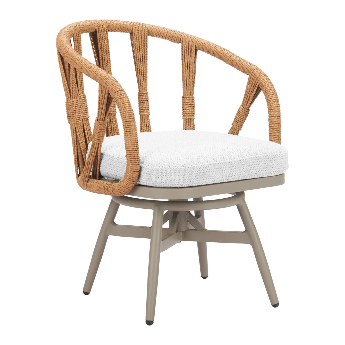 Safal Outdoor Patio Swivel Dining Chair, Multicolor