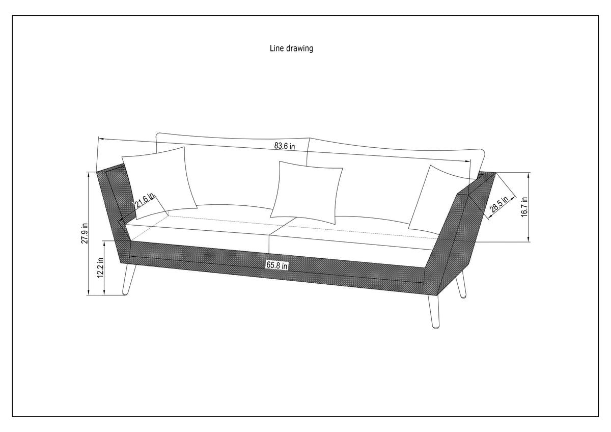 Amazonia Panther Wicker and Eucalyptus 4 Piece Outdoor Sofa Set