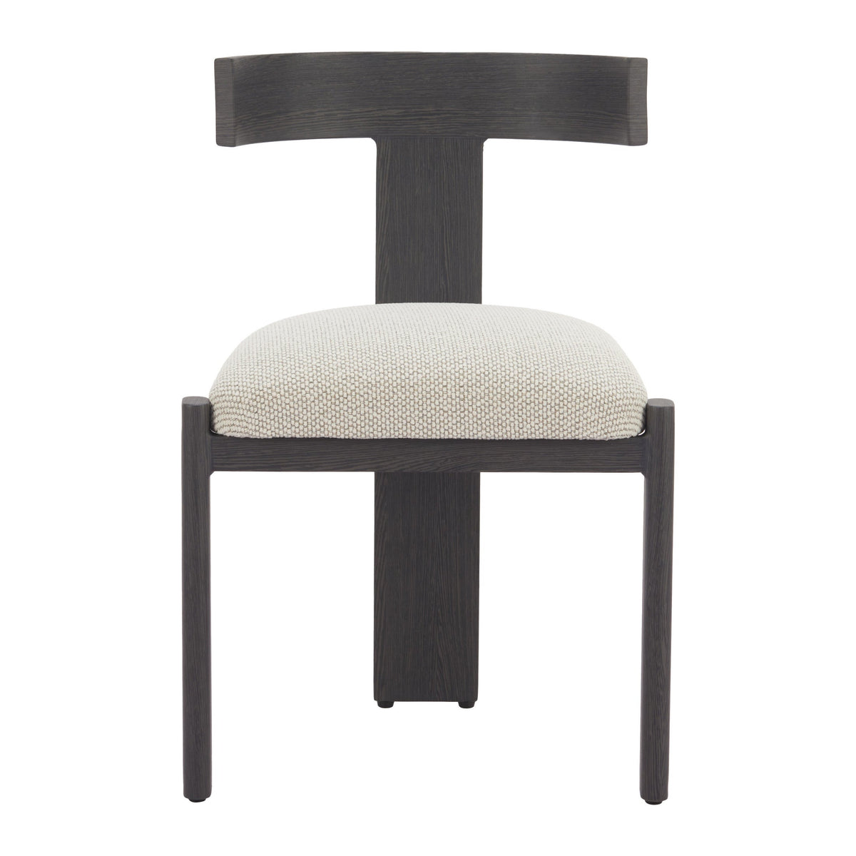 Tiana Outdoor Patio Dining Chair, Black & Beige