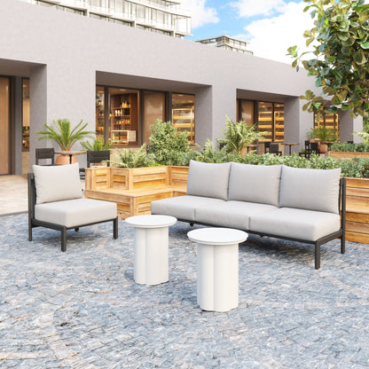 Horizon Outdoor Patio Accent Chair, Gray