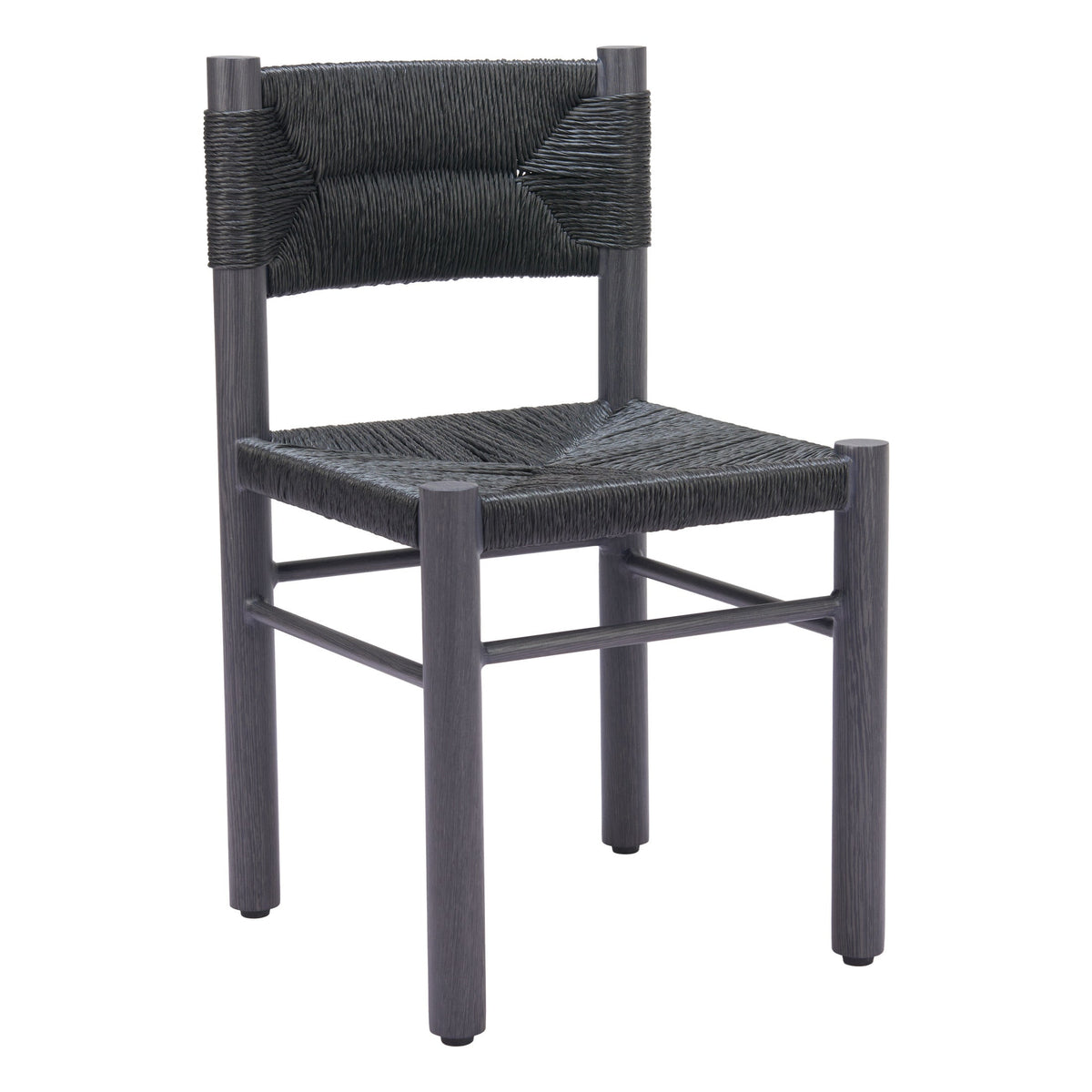 Iska Outdoor Patio Dining Chair, Set of 2, Black