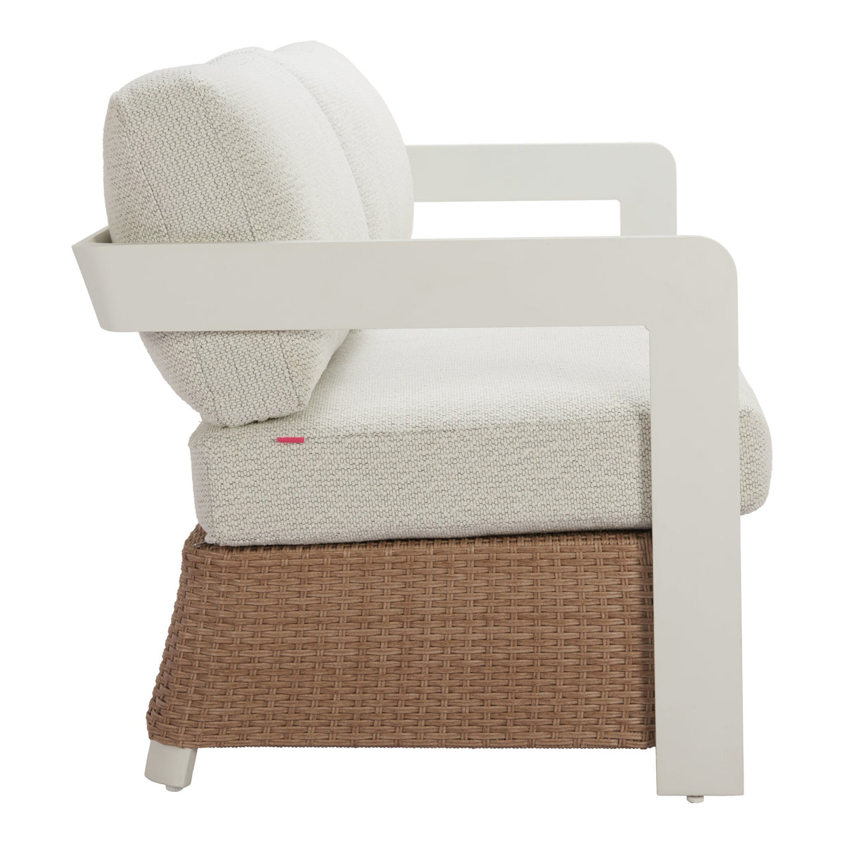 Gelo Outdoor Patio Sofa, White & Brown