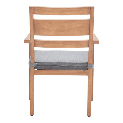 Rader Outdoor Patio Dining Chair, Set of 2, Natural