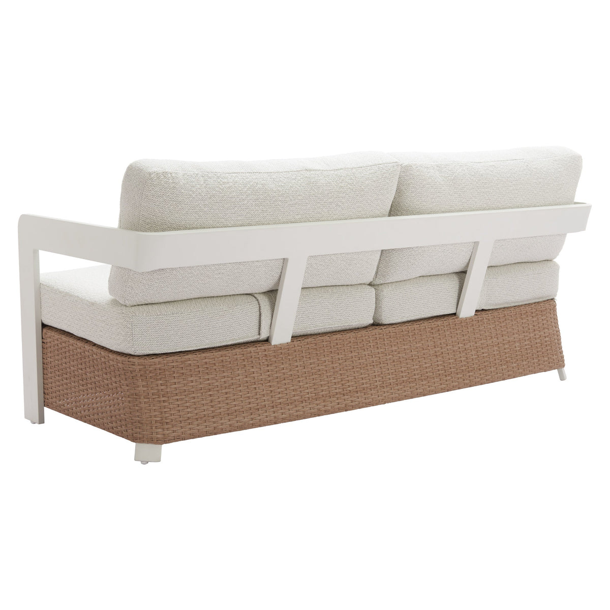 Gelo Outdoor Patio Sofa, White & Brown