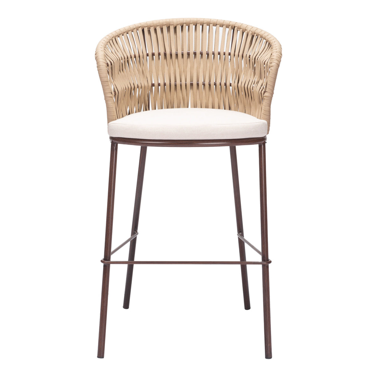Freycinet Outdoor Patio Barstool, Set of 2, Natural