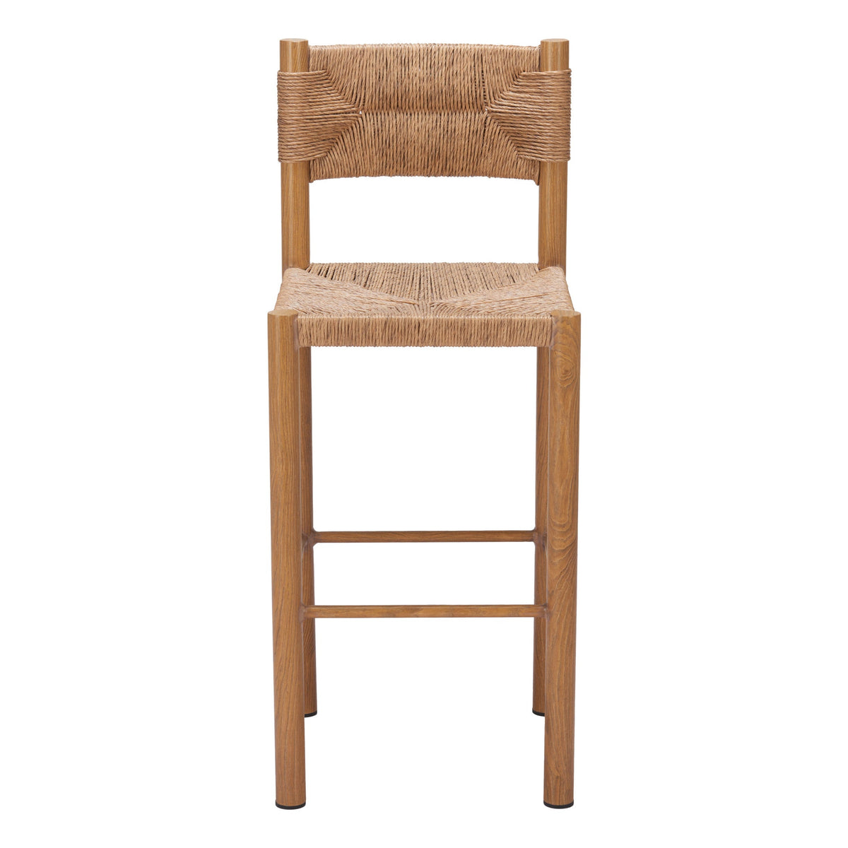 Iska Outdoor Patio Barstool, Set of 2, Natural