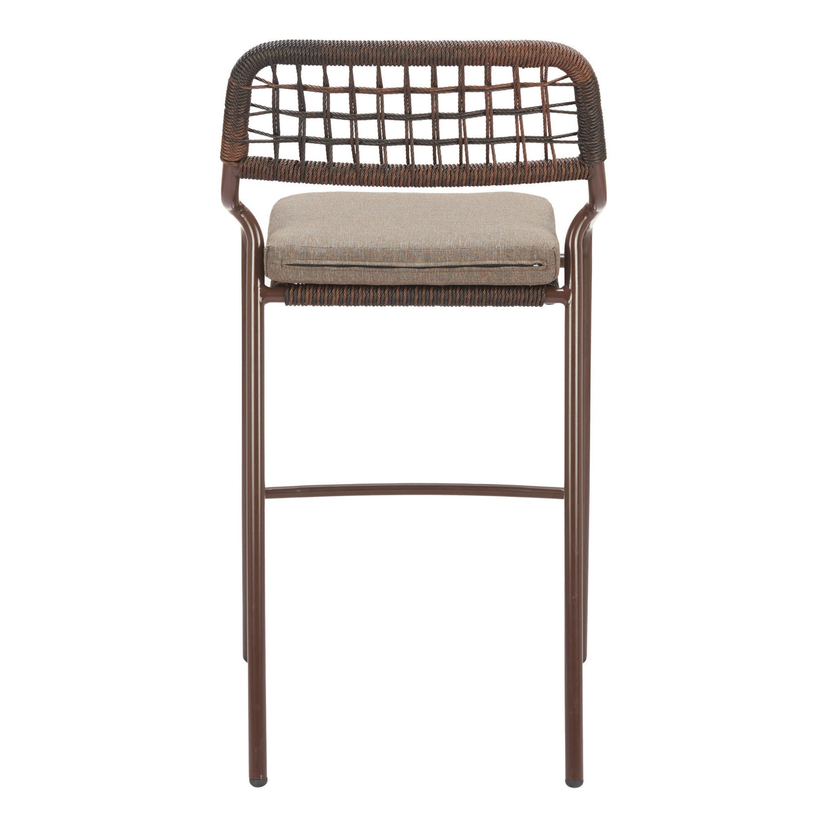 Rio Outdoor Patio Barstool, Set of 2, Brown