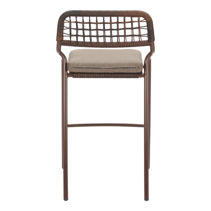 Rio Outdoor Patio Barstool, Set of 2, Brown