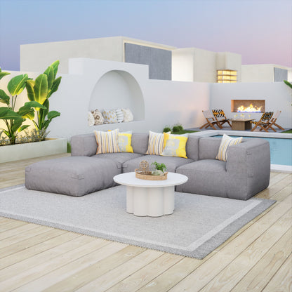 Palmier Outdoor Patio Coffee Table, White