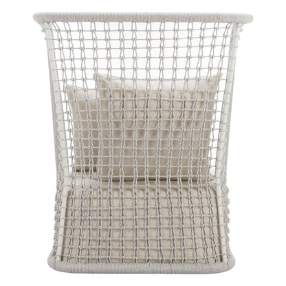 Hudu Outdoor Patio Accent Chair, Beige