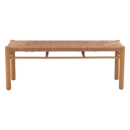Iska Outdoor Patio Bench, Natural