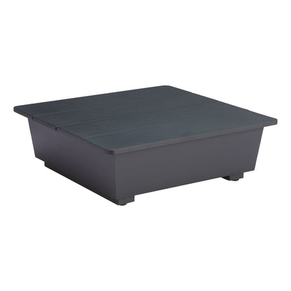 Tien Outdoor Patio Side Table, Black