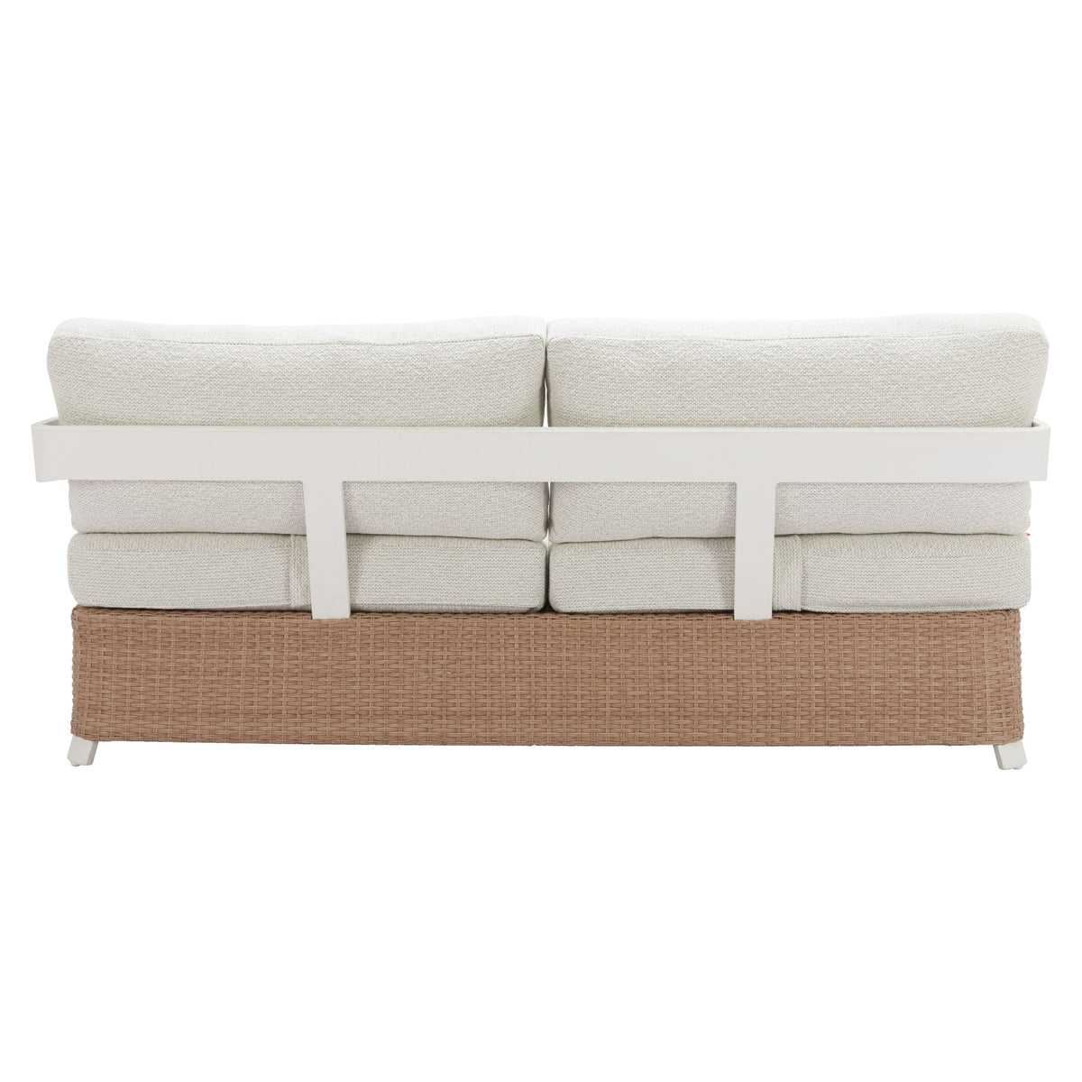 Gelo Outdoor Patio Sofa, White & Brown