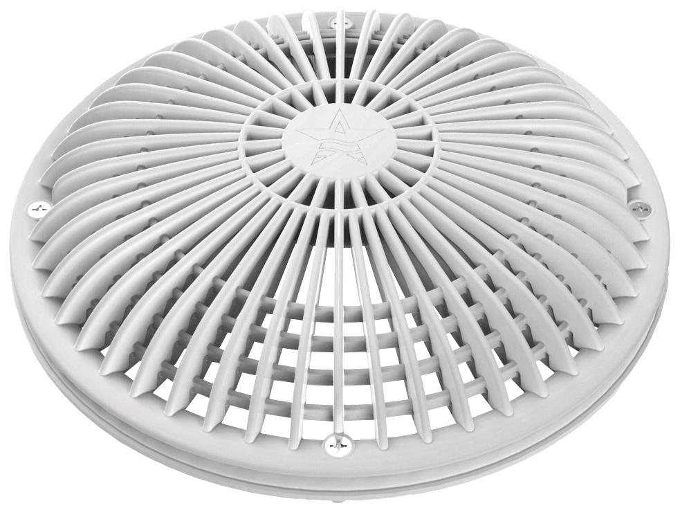 10" White Round Moflow Suction | 10MF101