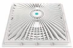 AquaStar 12MF101 square MoFlo suction outlet cover with frame