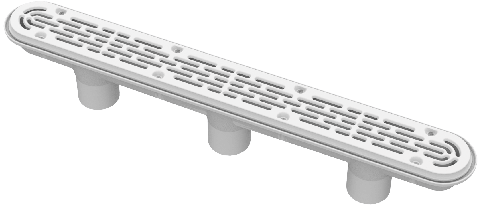 AquaStar 32CDFL103 channel drain body with integrated 3-port sump