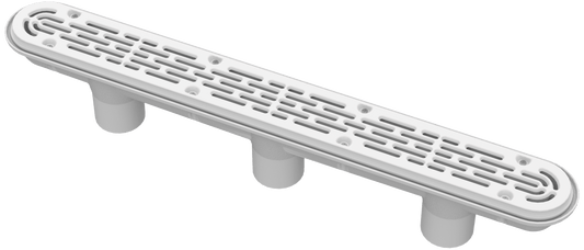 AquaStar 32CDFL103 channel drain body with integrated 3-port sump