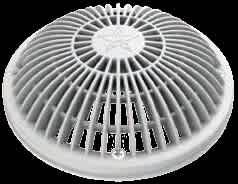 AquaStar White Round Moflow Suction , 8" | 8MF101