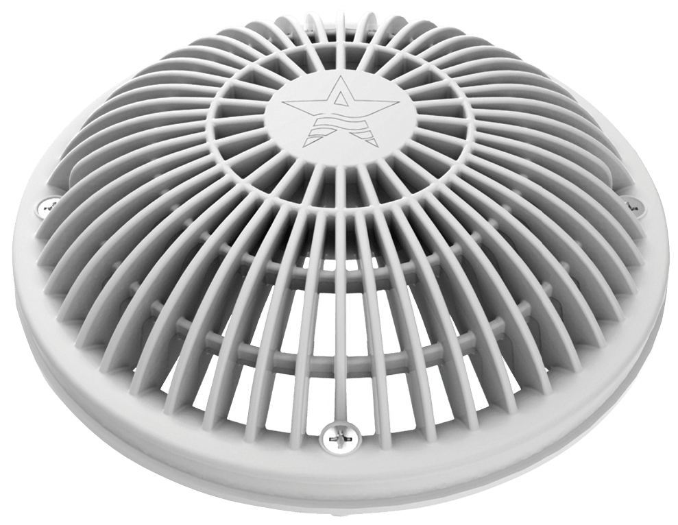 AquaStar Black Round Moflow Suction , 8" | 488MF102