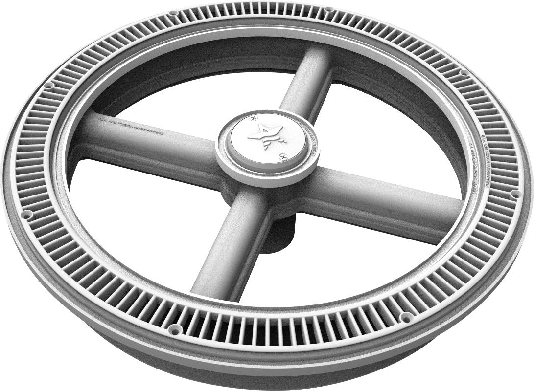 White Full Circle Grate | FC20101