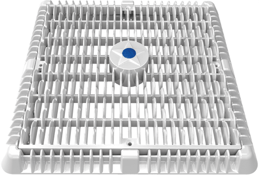 AquaStar WAV12WR101 12 inch square wave suction cover top view