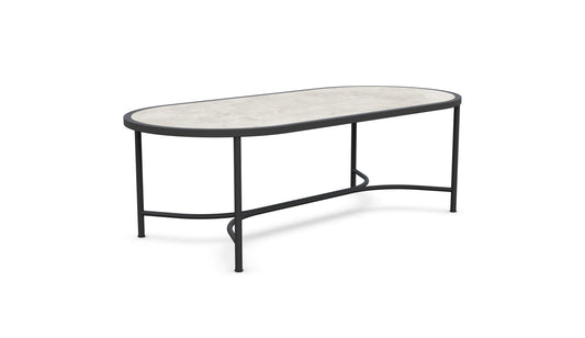 Athens 96" Oval Dining Table, Base Only, Noir