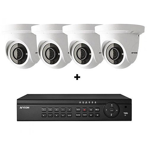AVYCON  5-Piece Home Surveillance Camera Kit White