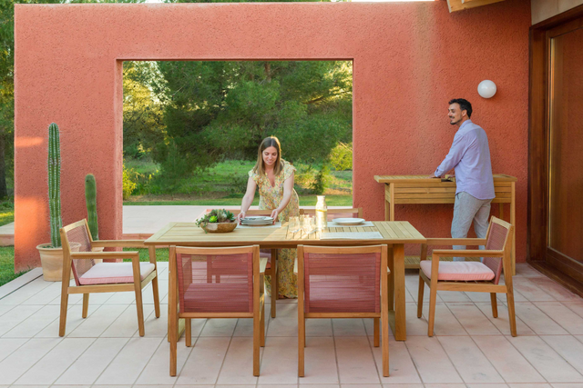 LifestyleGarden Agate Teak Outdoor Dining Table
