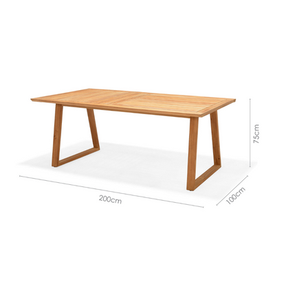 LifestyleGarden Agate Teak Outdoor Dining Table