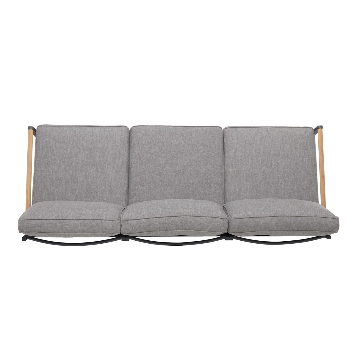 LifestyleGarden Amber Teak and Aluminum Outdoor Sofa, 3 Seat