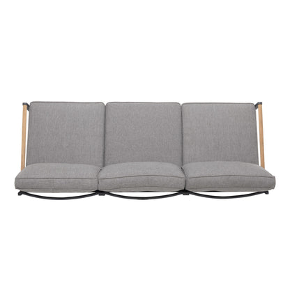 LifestyleGarden Amber Teak and Aluminum Outdoor Sofa, 3 Seat