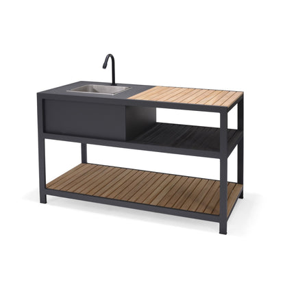 LifestyleGarden Amber Teak and Aluminum Outdoor Kitchen with Sink
