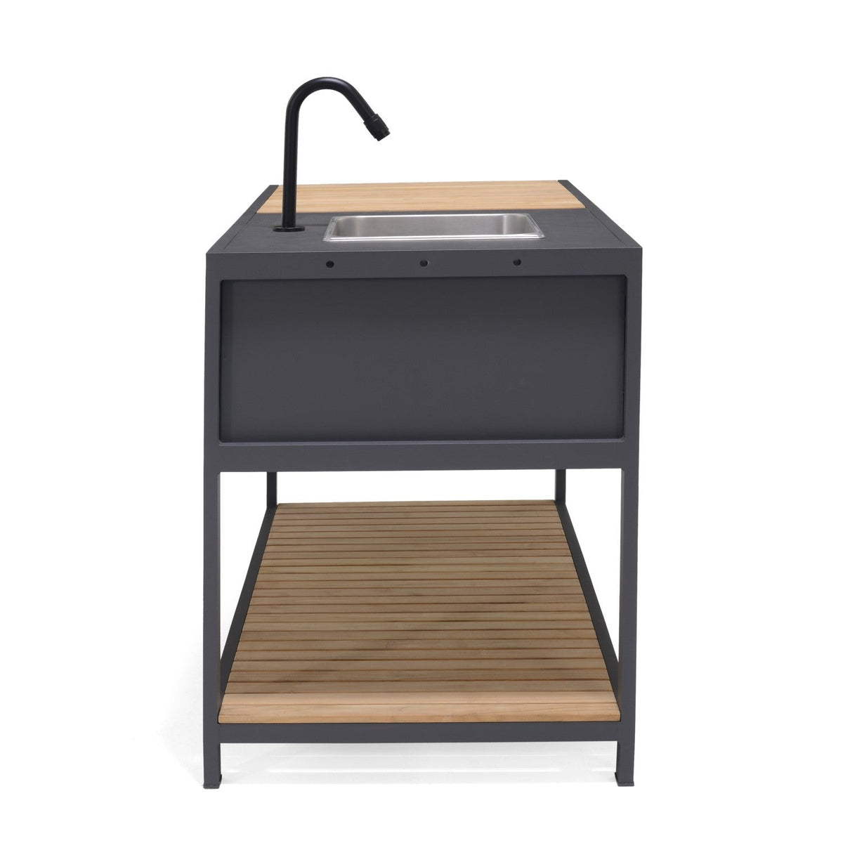 LifestyleGarden Amber Teak and Aluminum Outdoor Kitchen with Sink