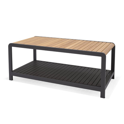 LifestyleGarden Amber Teak and Aluminum Rectangular Outdoor Coffee Table