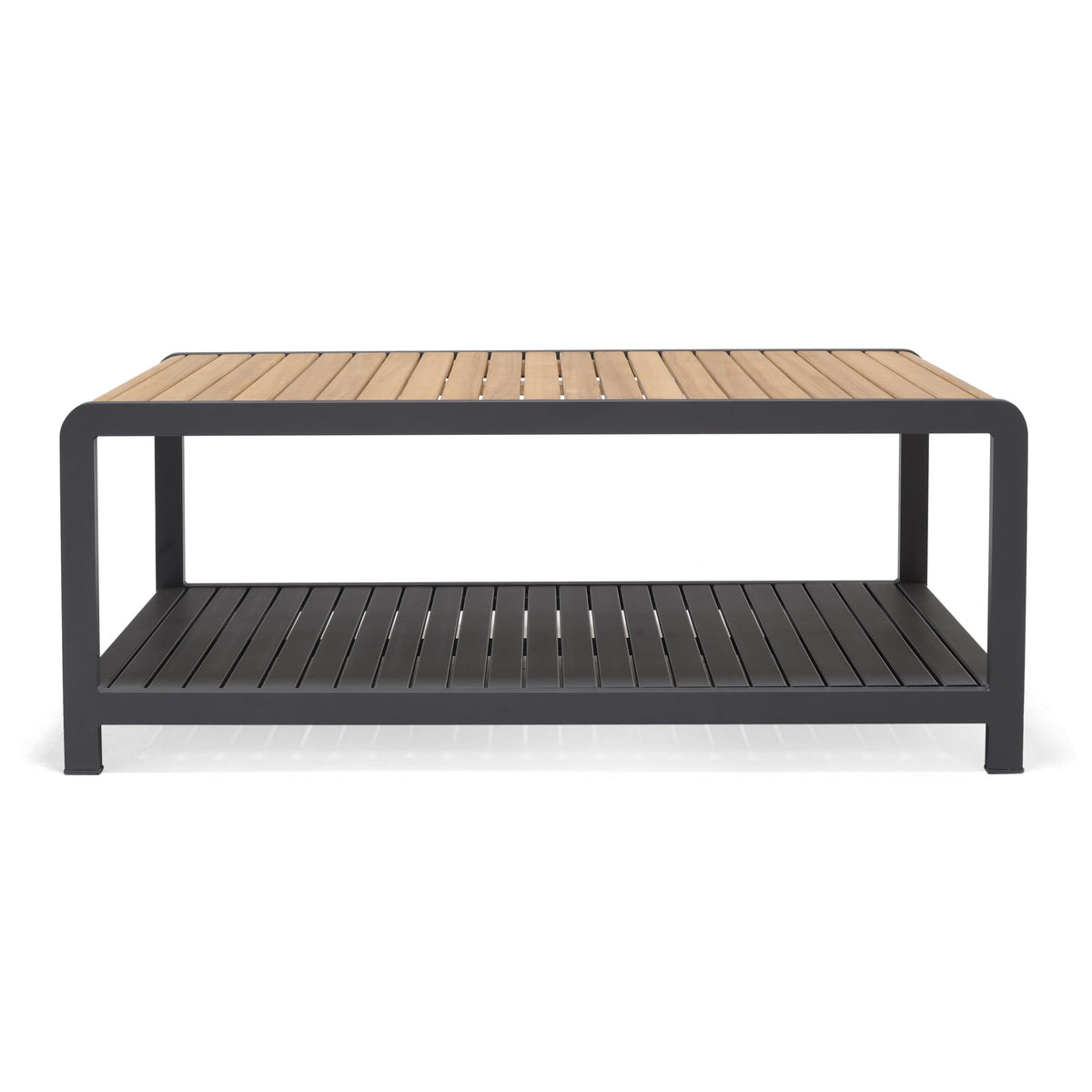 LifestyleGarden Amber Teak and Aluminum Rectangular Outdoor Coffee Table
