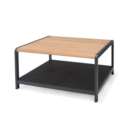 LifestyleGarden Amber Teak and Aluminum Square Outdoor Coffee Table