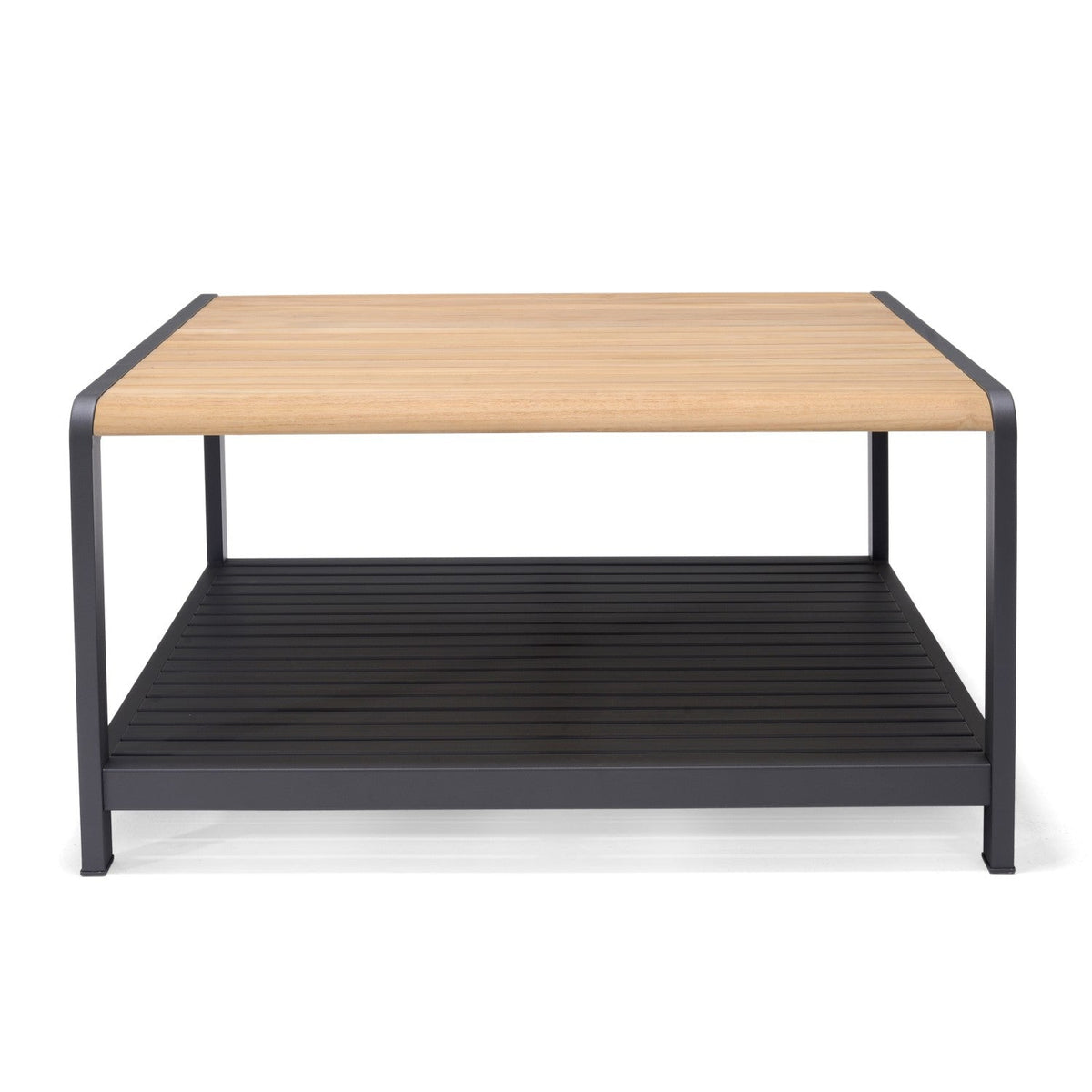 LifestyleGarden Amber Teak and Aluminum Square Outdoor Coffee Table