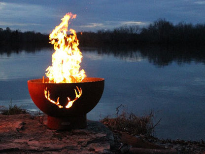 Fire Pit Art Antlers Fire Pit, 36"