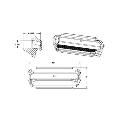 AquaStar 701 – Pool Wall Step Set – White Set Of 3 Diagram