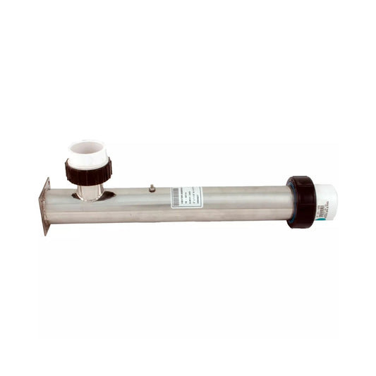 AquaTemp 16-inch stainless steel manifold for pool systems, offering efficient flow control and corrosion resistance. Ideal for enhancing pool performance