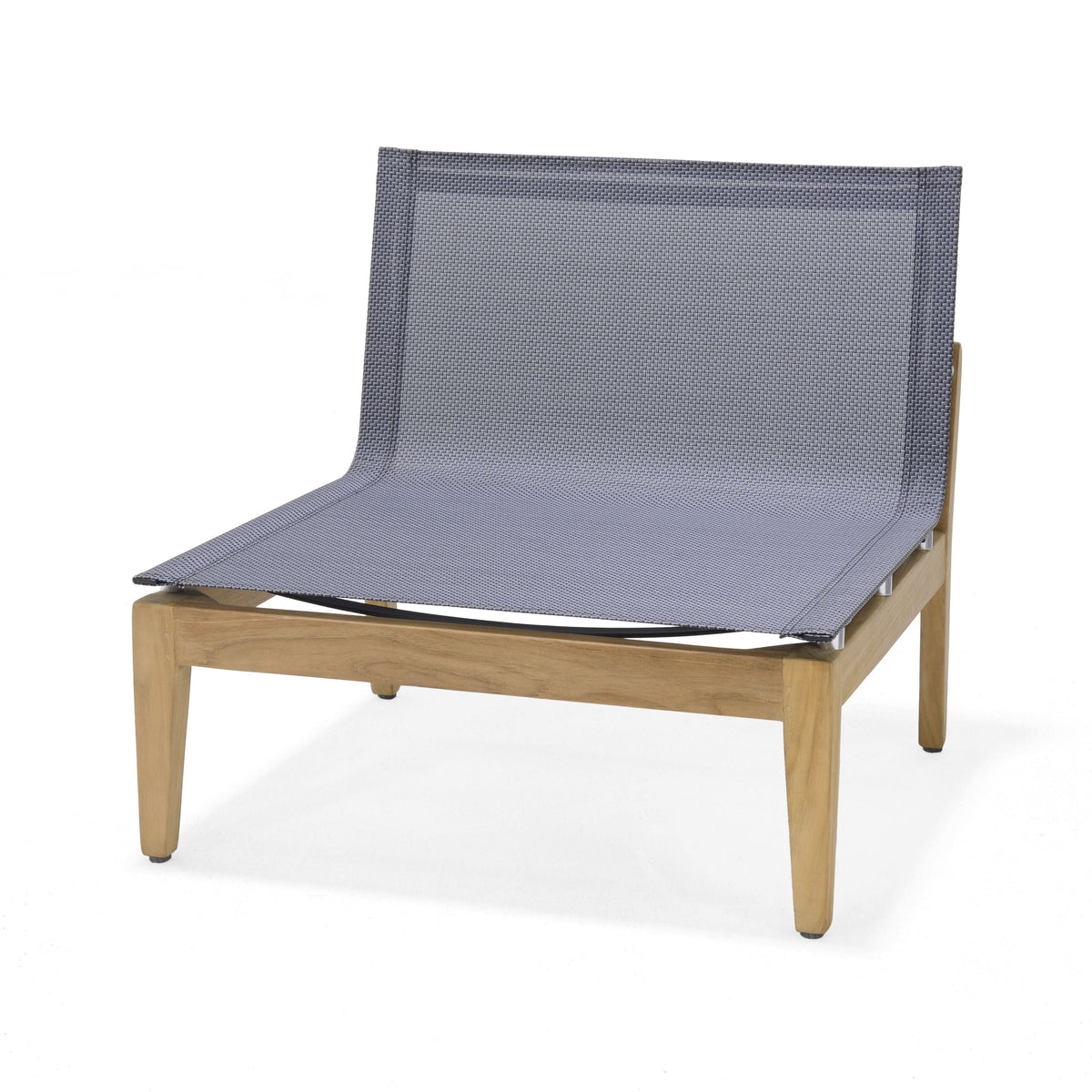 LifestyleGarden Arno Teak Modular Outdoor Side Chairs, Set of 2