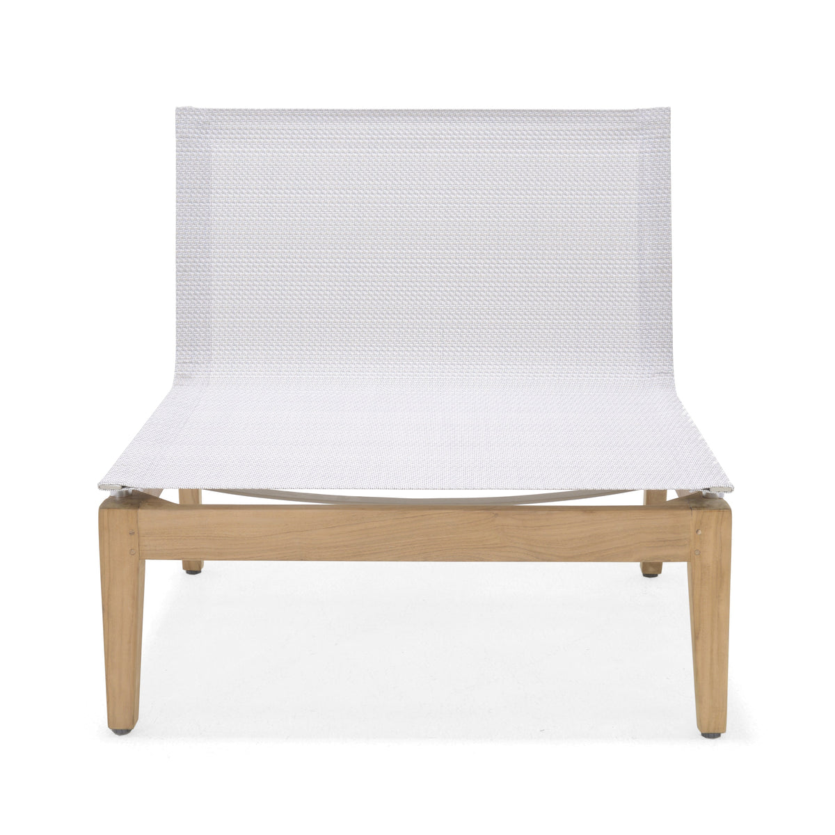 LifestyleGarden Arno Teak Modular Outdoor Side Chairs, Set of 2