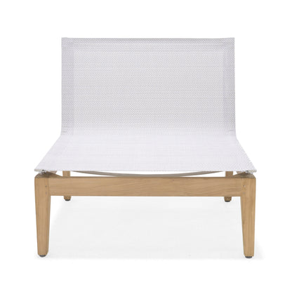LifestyleGarden Arno Teak Modular Outdoor Side Chairs, Set of 2