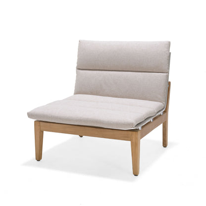 LifestyleGarden Arno Teak Modular Outdoor Side Chairs, Set of 2