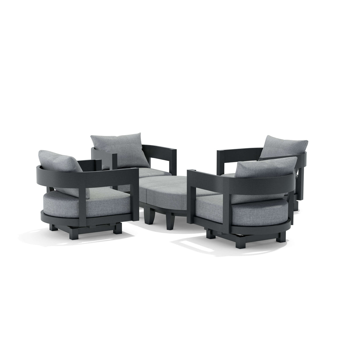 Anderson Teak Coronado 6-Piece Aluminum Deep Seating Set