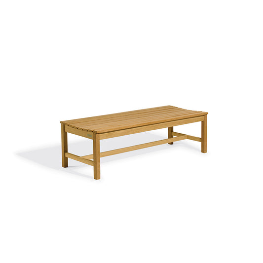 Oxford Garden Oxford Teak 5' Backless Bench shown on a plain white background