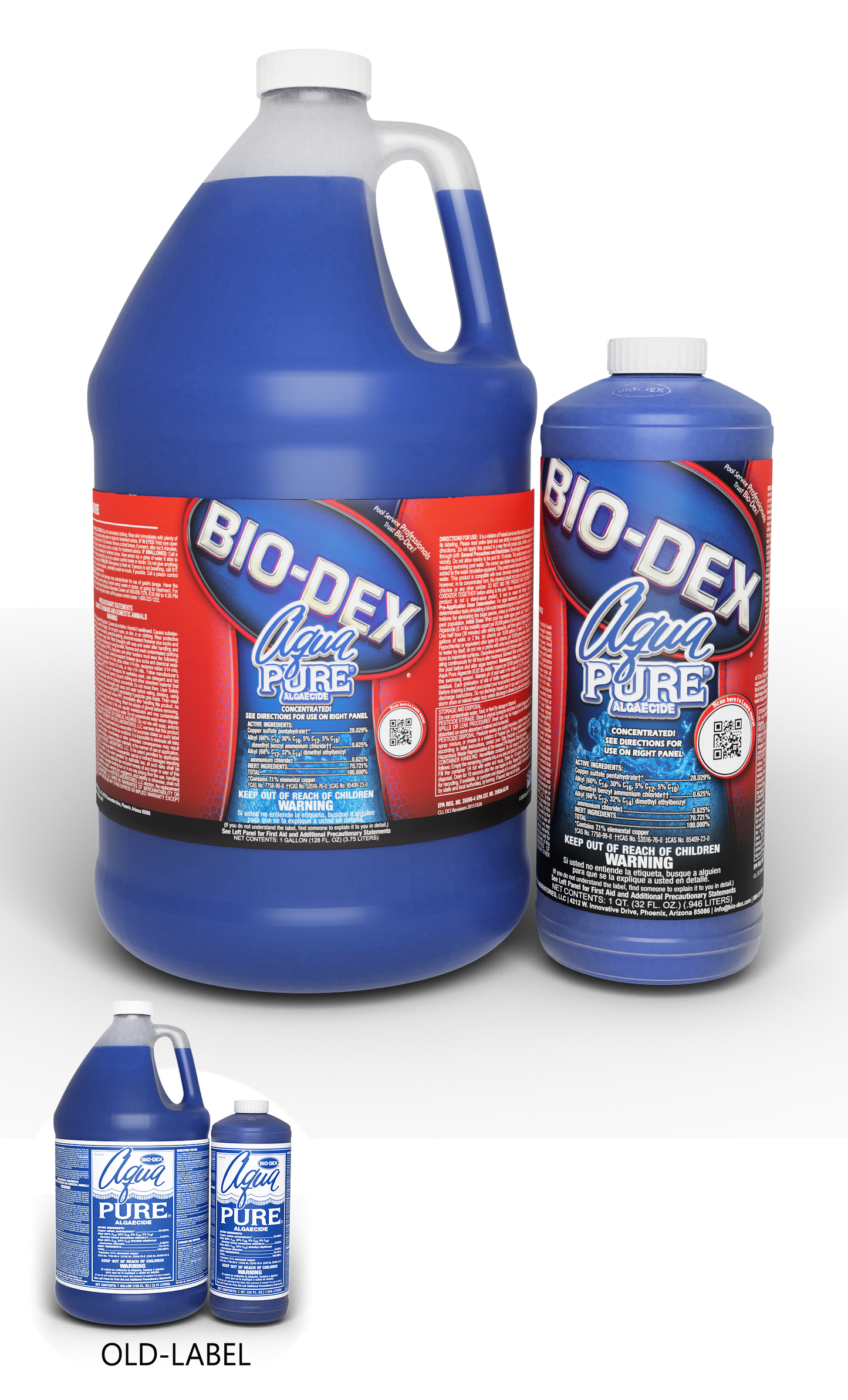 Bio-Dex Aqua Pure Algaecide , 1 Gallon Bottle, 4/Case | AP04