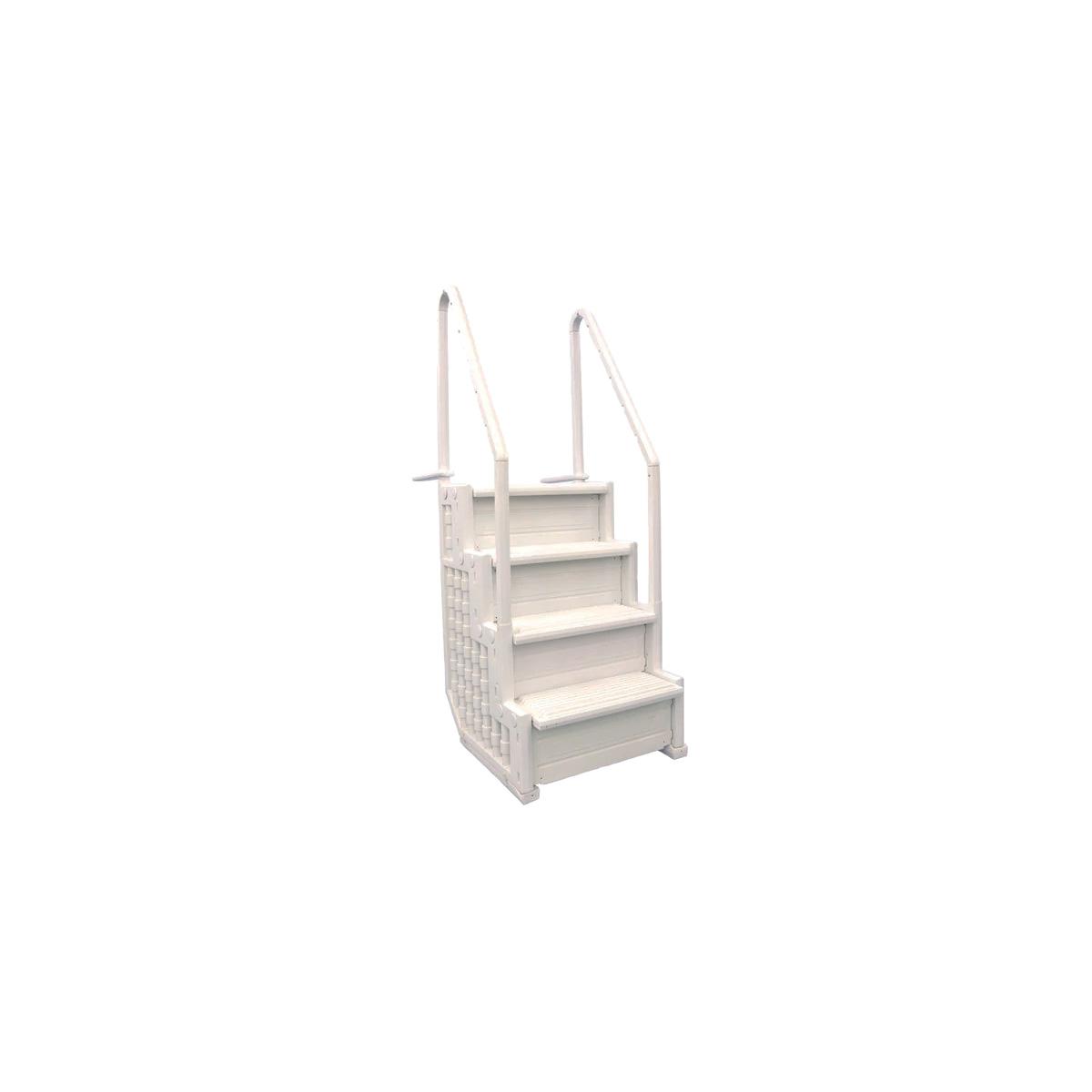 Blue Torrent Antigua White Entry Step 32" Wide, Fits 48" - 54" ABG Pools | AC 30163